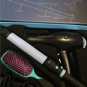 Powerlight Black and White Hair Dryer and Styling Set